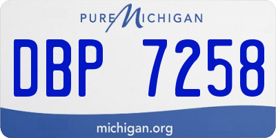 MI license plate DBP7258