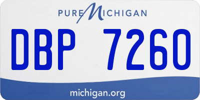 MI license plate DBP7260