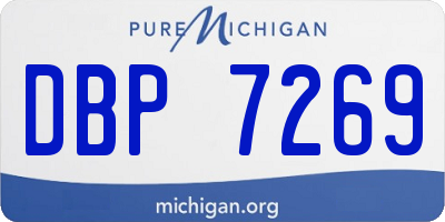 MI license plate DBP7269