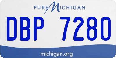 MI license plate DBP7280