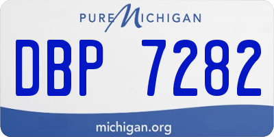 MI license plate DBP7282