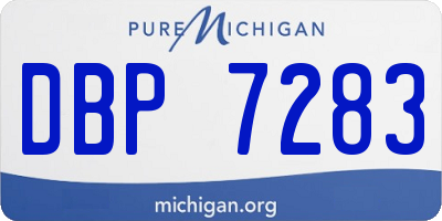 MI license plate DBP7283