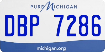 MI license plate DBP7286
