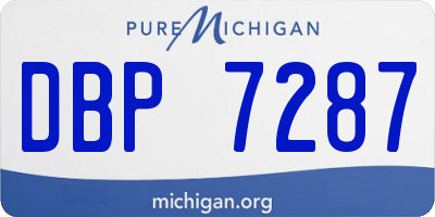MI license plate DBP7287