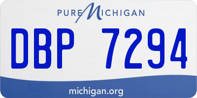 MI license plate DBP7294