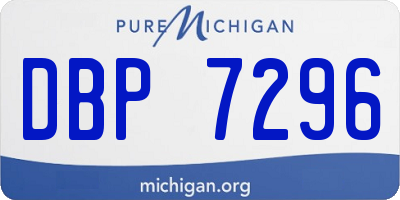 MI license plate DBP7296