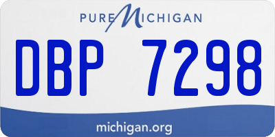MI license plate DBP7298