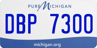 MI license plate DBP7300