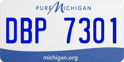 MI license plate DBP7301