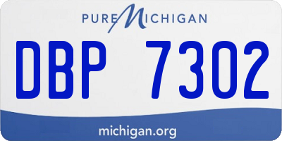 MI license plate DBP7302