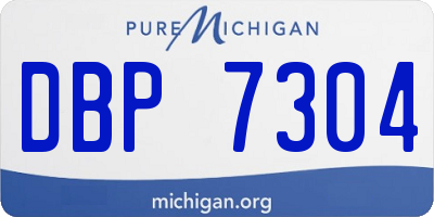 MI license plate DBP7304