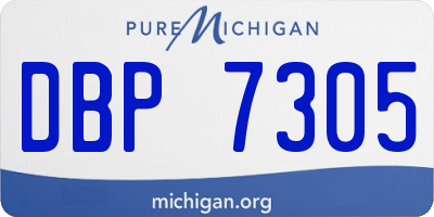 MI license plate DBP7305