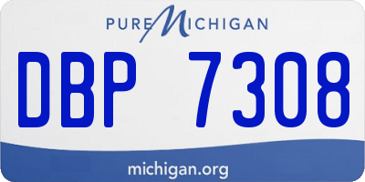 MI license plate DBP7308