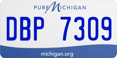 MI license plate DBP7309