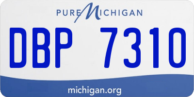 MI license plate DBP7310