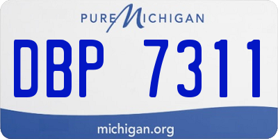 MI license plate DBP7311