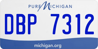 MI license plate DBP7312