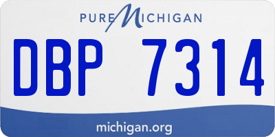 MI license plate DBP7314