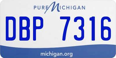 MI license plate DBP7316
