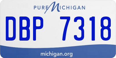 MI license plate DBP7318