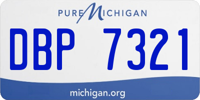 MI license plate DBP7321