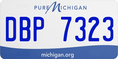 MI license plate DBP7323