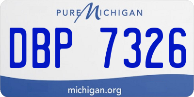 MI license plate DBP7326