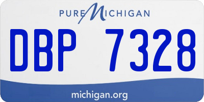 MI license plate DBP7328