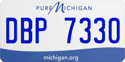 MI license plate DBP7330