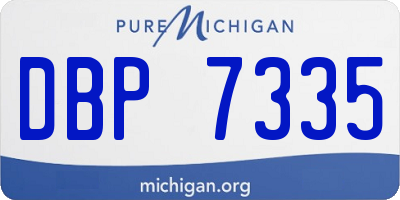 MI license plate DBP7335