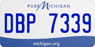 MI license plate DBP7339