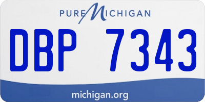 MI license plate DBP7343