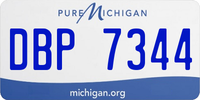 MI license plate DBP7344