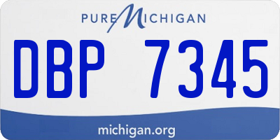 MI license plate DBP7345