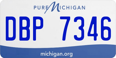 MI license plate DBP7346