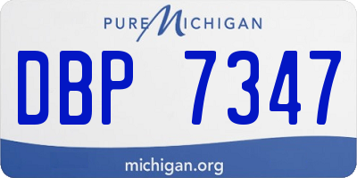 MI license plate DBP7347