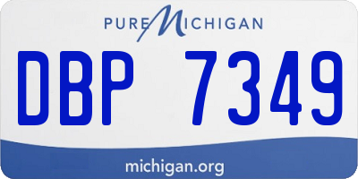 MI license plate DBP7349