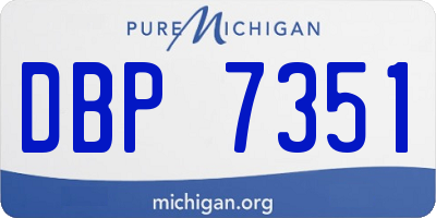 MI license plate DBP7351