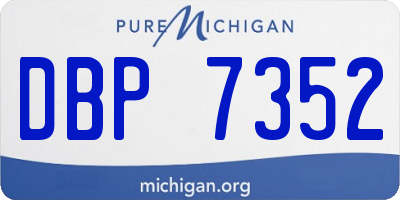 MI license plate DBP7352