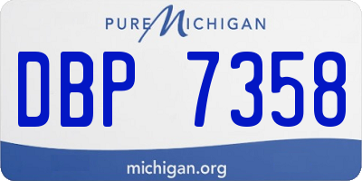 MI license plate DBP7358