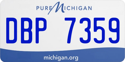 MI license plate DBP7359