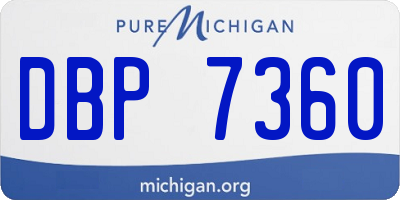 MI license plate DBP7360