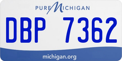 MI license plate DBP7362