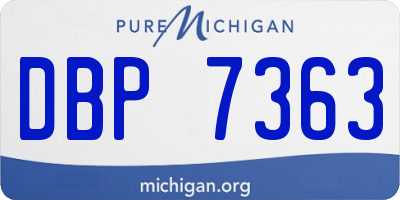 MI license plate DBP7363