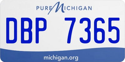 MI license plate DBP7365