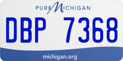 MI license plate DBP7368