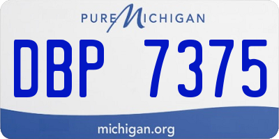 MI license plate DBP7375
