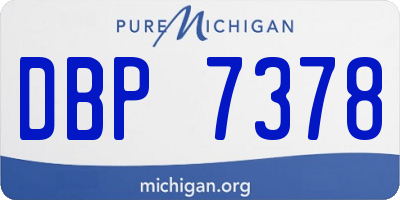 MI license plate DBP7378