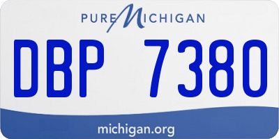 MI license plate DBP7380