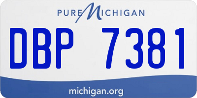 MI license plate DBP7381
